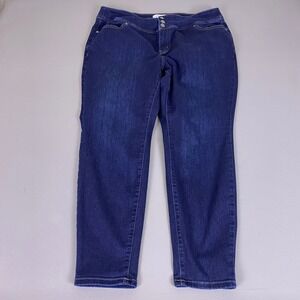 Lane Bryant Signature Fit Jeans Jegging 18 High Rise Flex Magic Waist Dark Blue
